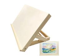 Caballete de escritorio - Soporte plegable ajustable de madera de 33 x 23 x 2,5 cm | Soporte portátil para pintura en lienzo para acuarela, arte al óleo | Herramienta compacta de exhibición de mesa