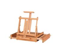 Caballete De Madera De Sobremesa Con Dos Cajones: Caja De Dibujo Portátil For Aulas Y Artistas