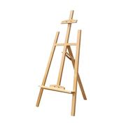 Caballete de Madera Natural para Pintar | Regulable y Plegable | Ajustable en Altura y Ángulo para Lienzos, Cuadros y Fotografías | Portátil, Estable y Resistente para Niños, y Adultos (120cm)