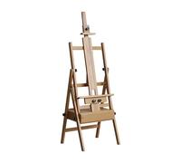Caballete de madera para artista, caballete de pie ajustable en altura con cajón de almacenamiento, soporte plegable de madera de pino para pintura, boceto, estudio de arte