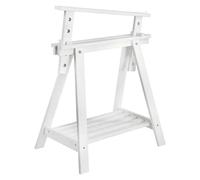 Caballete de madera regulable (Peso máximo admitido: 400 kg, Altura: 70 cm, Pino, Blanco)