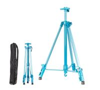 Caballete de Mesa Caballete de aleación aluminio, soporte tablero dibujo plegable retráctil portátil, trípode ajustable en altura, suministros arte 6 colores 155 cm(Sky blue)