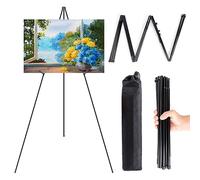 Caballete de Pintura Plegable Trípode Portátil Caballete Altura Ajustable 169cm Trípode de Pie de Metal Caballete de Viaje para Pintura al Aire Libre, Caballete Campo/Bodas/Exhibición