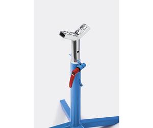 Caballete de rodillo eurokraft pro, con soporte en V, margen de elevación 635 - 1025 mm