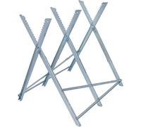 Brennenstuhl Caballete de sierra MB 150 S – madera galvanizada, bastidor plegable