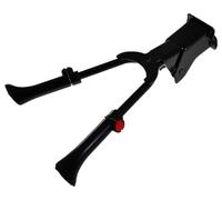 Caballete doble 2EXTREME para bicicletas urbanas y trekking - pata de cabra central regulable 26-28” - caballete doble de aluminio negro