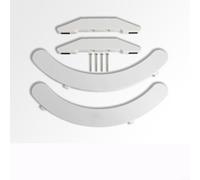 Caballete Estacionamiento Bici con Base Antideslizante | para soportes regulables, protege radios, evita interferencias, ideal taller mecánico, montaje rápido(White)