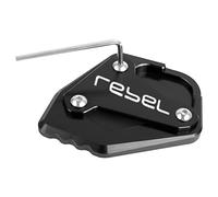 Caballete Lateral Para HONDA REBEL CMX1100 CM1100 CMX 1100 2020 2021 2022, Pata De Cabra CNC Para Motocicleta, Soporte Lateral, Almohadilla De Extensión, Soporte Para Placa De Ampliación ( Color : Neg