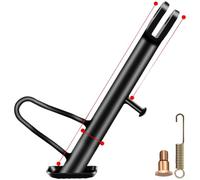 Caballete Lateral para moto para acero Negro Caballete Lateral | para acero grueso, para superficie antideslizante, evita deslizamientos, compatible 14-24mm, uso universal(E)
