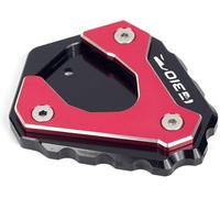 Caballete lateral para motocicleta Soporte de aluminio para motocicleta, soporte lateral para pie apoyo, trípode, placa extensión para BMW G310R G310 R(Rojo)