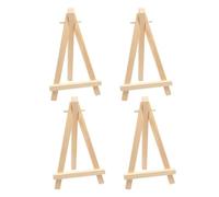 Caballete Mesa de Pintura, 4 PCS, Mini Caballete de Madera Triangular, Decoración de Mesa para Cuadros y Fotos, Ideal para Bodas y Cumpleaños (8 × 15 cm)