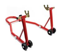 Caballete modelo trasero para moto rojo carga máxima de 450 kg eje trasero