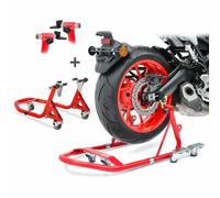 Caballete Moto Trasero y Delantero Movil Aparcar Set Constands VMR rojo