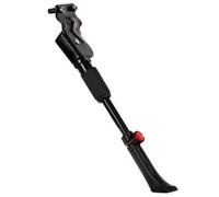 Caballete para Bicicleta 26-29", Lateral Trasera Ajustable, Soporte de Pie para Bici Plegable con Botón, Aluminio Negro, Montaje Directo al Cuadro, Patilla de para MTB y Bicicleta