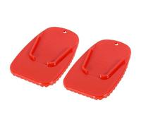 Caballete para Moto Almohadilla De Soporte Universal para Pata Cabra Motocicleta, Extensión para Lateral Estacionamiento(2pcs Red)
