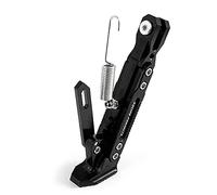 Caballete para motocicleta con juego de resortes - Soporte de trípode ajustable universal de aleación de aluminio CNC lateral para estacionamiento de pie para scooter, eléctrico, motocross, minimoto