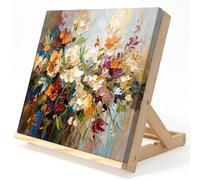 Caballete Pintura de Mesa 23 x 33 cm Mesa de Dibujo Plegable e Inclinable en Madera Soporte Ajustable para Bocetos Acuarela Escritura y Tablet