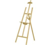 Caballete Pintura Plegable | Atril para Pintar de Madera de 175 cm | Altura e Inclinación Regulable | Ideal para Exposiciones Niños y Adultos | y fácil de plegar