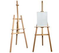 Caballete XXL grande de 170 cm de madera de haya para lienzo de hasta 100 cm. Adecuado para niños y adultos. Caballete de madera ajustable para bodas, eventos, pintura artística, exposición,