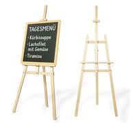 Caballete XXL grande de madera de pino de 170 cm para lienzo de hasta 100 cm. Adecuado para niños y adultos. Caballete de madera ajustable para bodas, eventos, pintura artística, exposición,