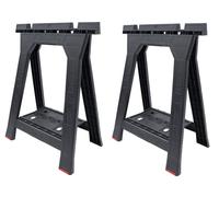 Caballetes de construcción plegables, juego de 2 - soportes de trabajo resist...