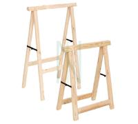 Caballetes Multiusos De Madera De Pino Robustus Cm 75x80h