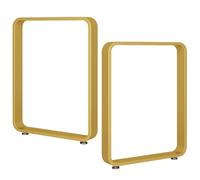 Caballetes Para Mesa Estilo Industrial De Metal, Pies De Muebles Hierro Para Gabinetes/Sillas/Sillón, 2 Pcs Patas De Repuesto Para Comedor, Soldadura Fuerte, Carga 200kg(Gold,45x72.5cm)