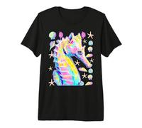 Caballito de mar con Corazones Gafas de Sol Conchas costeras Verano Camiseta Premium