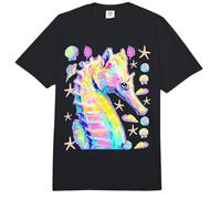 Caballito de mar con Corazones Gafas de Sol Conchas costeras Verano Comfort Colors Adult Heavyweight T-Shirt