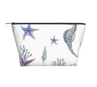 Caballito De Mar Coral Estrella De Mar Sea Verano, Bolsa de artículos de tocador Bolsa de Maquillaje Bolsa de cosméticos Bolsa de artículos de tocador de Viaje portátil
