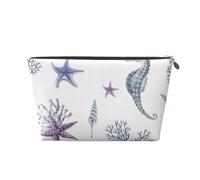 Caballito De Mar Coral Estrella De Mar Sea Verano, Bolsa de artículos de tocador Bolsa de Maquillaje Bolsa de cosméticos Bolsa de artículos de tocador de Viaje portátil