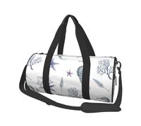 Caballito De Mar Coral Estrella De Mar Sea Verano, Bolsa de Viaje de Gran Capacidad, Bolso Redondo, Bolsa de Viaje Deportiva, Bolsa de Mano, Bolsa de Fitness