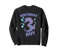 Caballito de mar del Tercer cumpleaños como niño número Sudadera