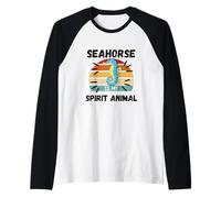 Caballito de mar es mi espíritu Animal Kawaii Dibujos Animados Divertidos caballitos de mar Camiseta Manga Raglan