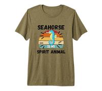 Caballito de mar es mi espíritu Animal Kawaii Dibujos Animados Divertidos caballitos de mar Camiseta Premium