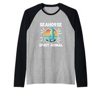 Caballito de mar es mi espíritu Animal Kawaii Dibujos Animados Divertidos caballitos de mar Camiseta Manga Raglan