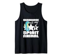 Caballito de mar es mi espíritu Animal Kawaii Dibujos Animados Divertidos caballitos de mar Camiseta sin Mangas