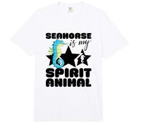 Caballito de mar es mi espíritu Animal Kawaii Dibujos Animados Divertidos caballitos de mar Comfort Colors Adult Heavyweight T-Shirt