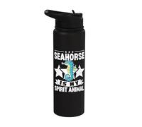 Caballito de mar es mi espíritu animal kawaii dibujos animados divertidos caballitos de mar Stainless Steel Insulated Water Bottle