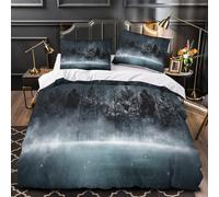 Caballito de mar neón Funda de Edredón Suave 3 Piezas Estampado 3D Cierre de Cremallera Oculta con Fundas de Almohada Transpirable Océano de fantasía Funda Edredon for jóvenes King（220x240cm）