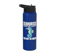 Caballitos de mar me hacen feliz no tanto divertido caballito de mar Stainless Steel Insulated Water Bottle