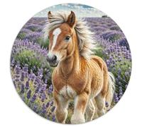 Caballo 1000 Piezas Rompecabezas Redondo Adultos para Niños Good Friend Partner The Caballo Circular Puzzle Niños Construir Maquetas Hogar Decoración EduGatoivos Juegos 1000pcs (67.5x67.5cm)
