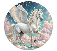 Caballo 1000 Piezas Rompecabezas Redondo Adultos para Niños Good Friend Partner The Caballo Circular Puzzle Niños Intelectual Desafío para Aliviar El Estrés Kinder Können Es Nicht Machen (67.5x67.