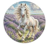 Caballo 1000 Piezas Rompecabezas Redondo Adultos para Niños Good Friend Partner The Caballo Circular Puzzle Niños Desafiante Intellectual Desafío para Aliviar El Estrés 1000pcs (67.5x67.5cm)