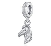 Caballo Abalorio Plata de Ley 925 Pandora Caballo Charm Dije para Colgante Pulsera Joyas de Caballos para Mujeres Regalos de Caballos Niñas