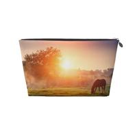 Caballo al Atardecer, Bolsa de artículos de tocador Bolsa de Maquillaje Bolsa de cosméticos Bolsa de artículos de tocador de Viaje portátil