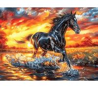 Caballo al Galope Rompecabezas 1000 Piezas Cartón para Toda La Familia Mascota Animal Juego Compartir Estimulación Cognitiva Regalo Fin De Año Mejor Valorado 1000 PCS/75x50cm