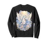 Caballo Alado Pegaso Celestial Floral Fantasía Mito Arte Sudadera