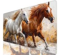 Caballo Alfombrilla Escritorio XXL 520x250 mm Río Mouse Pad Grande, Protector de Mesa Impermeable, Alfombrilla Ratón XL con Base Antideslizante, Accesorios Oficina Modernos, Regalo para Familia H0-836
