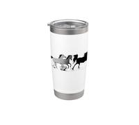 Caballo amante arte galopando caballos mustang equitación Vaso térmico de acero inoxidable de doble pared